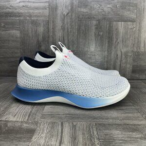 Allbirds Women's size 10 Tree Dasher Relay Slip On White Blue Shoes